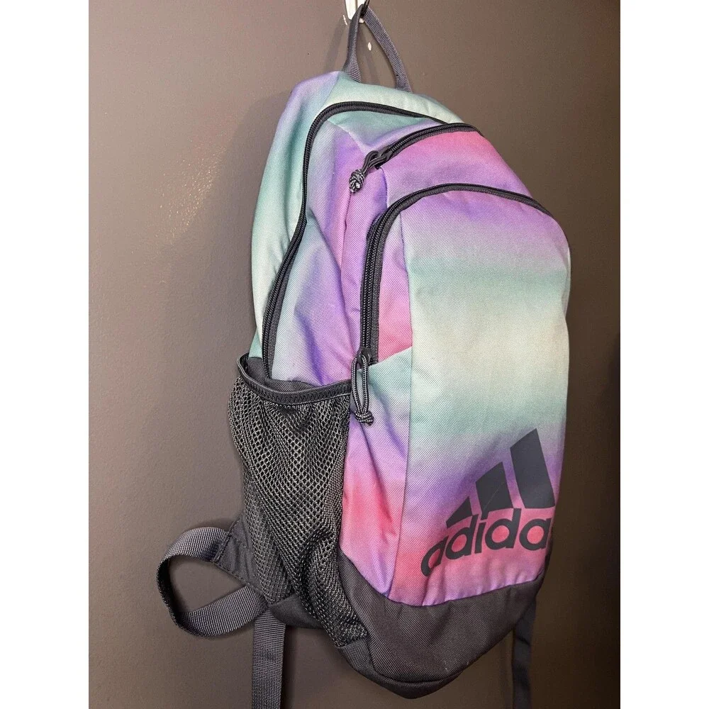 Adidas Pastel Ombre 18 Backpack Multicolor Girls School Bookbag Travel Daypack